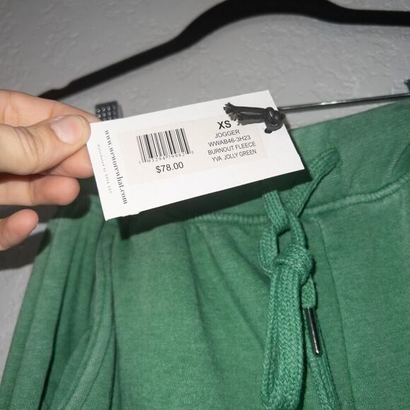 NWT WeWoreWhat Jolly Green Burnout Fleece‎ Joggers Size XS - Picture 4 of 7
